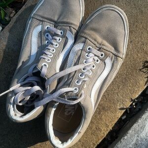 Vans Men's Gray and White Sneakers
